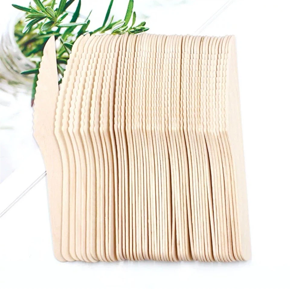 disposable wooden cutlery set